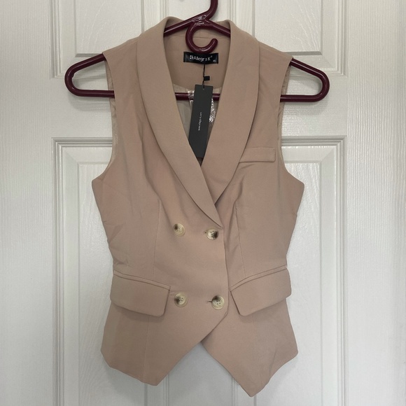 Allegra K // Double Breasted Vest // Size XS // NWT - Picture 1 of 7